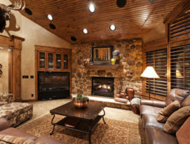 Cozy cabin family room