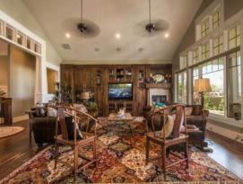Family room with built in entertainment center