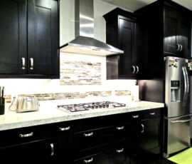 Black kitchen cabinets