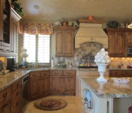 Natural wood and white kitchen